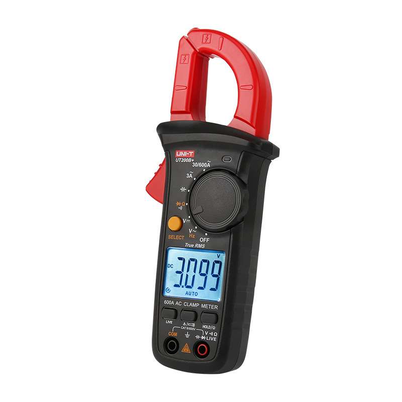 优利德UT200B+数字钳形表交流600A电工电流表钳型电压电阻万用表