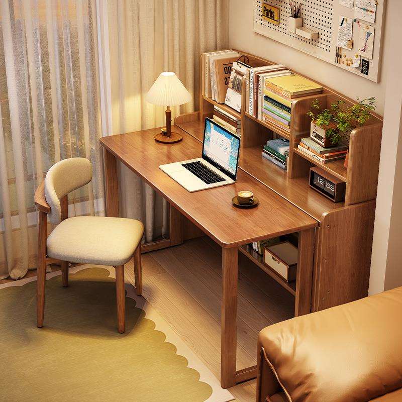 实木折叠书桌学生家用电脑桌卧室小户型床边学习小桌子简易办公桌