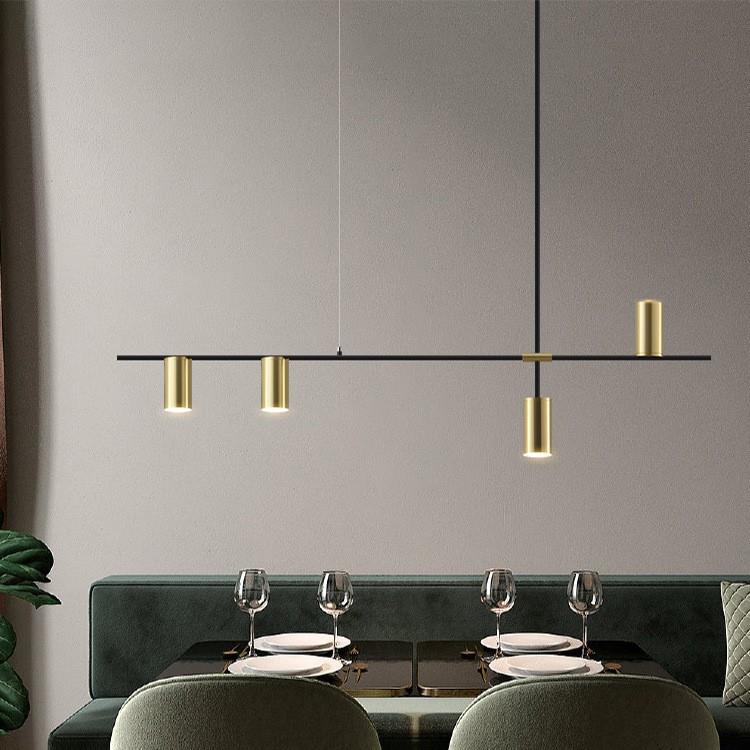 极简设计师餐厅吊灯轻奢北欧长条餐桌灯三头饭厅灯吧台灯现代简约