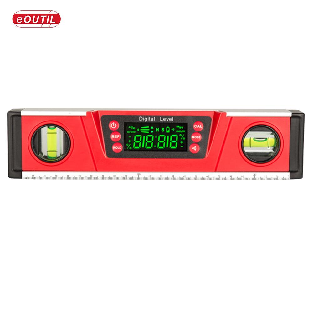 DL135 254mm数显水平尺电子水平仪磁性水平尺LCD屏背光数字角度尺