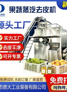 全自动黄桃蒸汽去皮机温蒸汽脱皮设备大型桃子去皮机