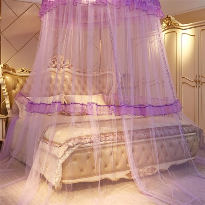 加大72.5超大 k吊顶8 3米2顶圆2. 4床特大子母床蚊帐炕2.拼接2.