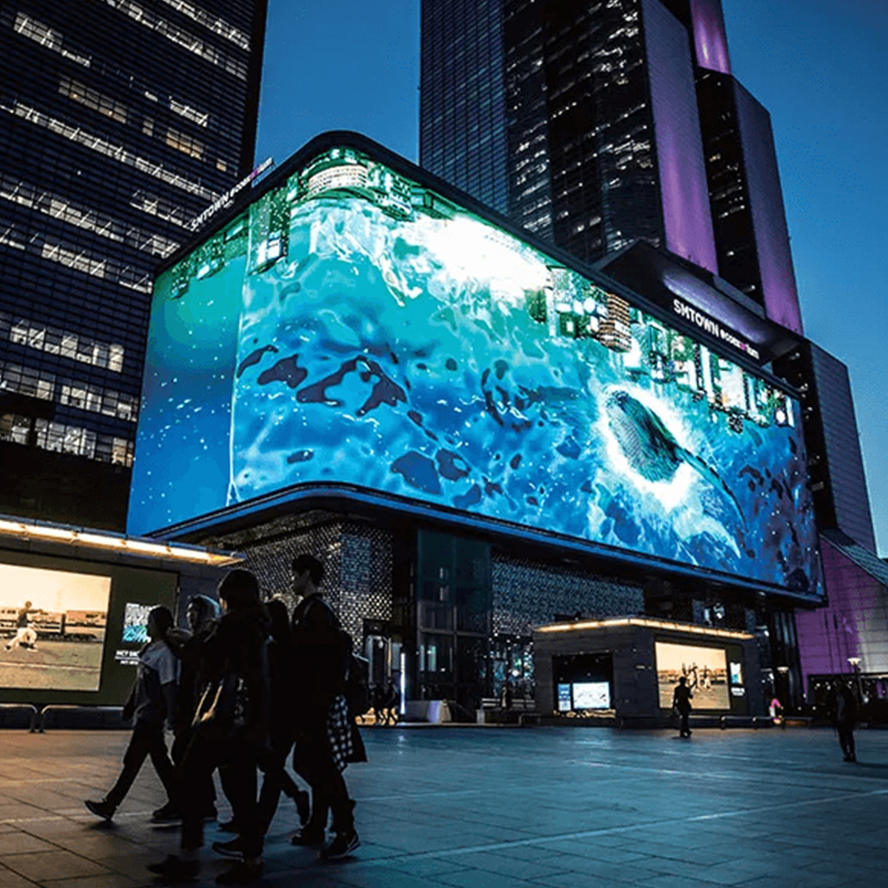 LED裸眼3D显示屏户外广场