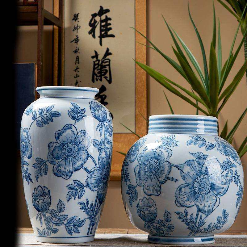 青花瓷新中式陶瓷花瓶可水培春天的颜色半手工陶瓷花瓶可水培摆件,鲜花速递/花卉仿真/绿植园艺,割草机/草坪机,淘宝优惠券,粉丝福利购,淘宝优惠卷