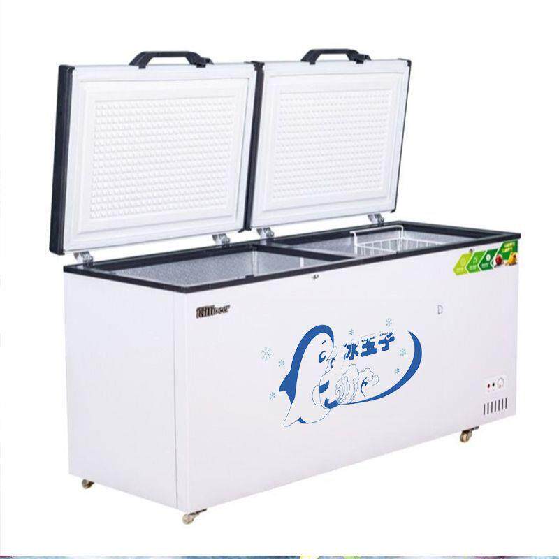 得尔528升单双温商用冰柜卧式冰箱冷藏冷冻节能大容量雪糕展示柜