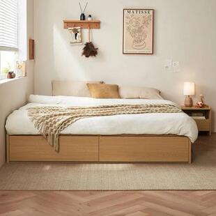 无床头储物床床双人1.8x2米气压高箱侧开储物床1.2米箱体床