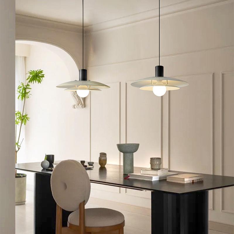 法式奶油风餐厅灯飞碟吊灯ph5中古复古现代简约轻奢餐桌组合灯具
