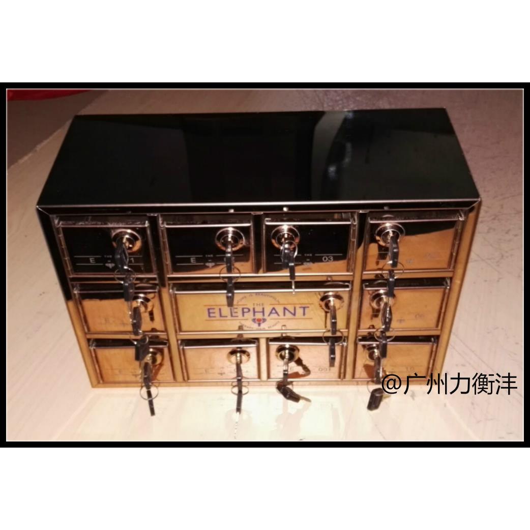 店铺小微型小费柜不锈钢柜玫瑰金带锁不锈钢加厚箱印LOGO手机柜