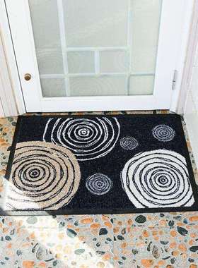 科洋玫瑰尼龙印花橡胶地垫 卧室客厅入户除尘防滑地毯Door Mat