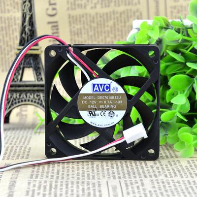 AVC 7015 12V 0.7A 7CM双滚珠大风量CPU机箱散热风扇 DA07015B12U
