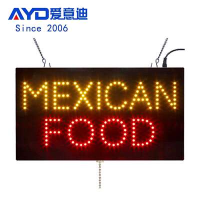 墨西哥美食亚克力广告牌标志牌 LED MEXICAN FOOD Sign 38x68.5cm