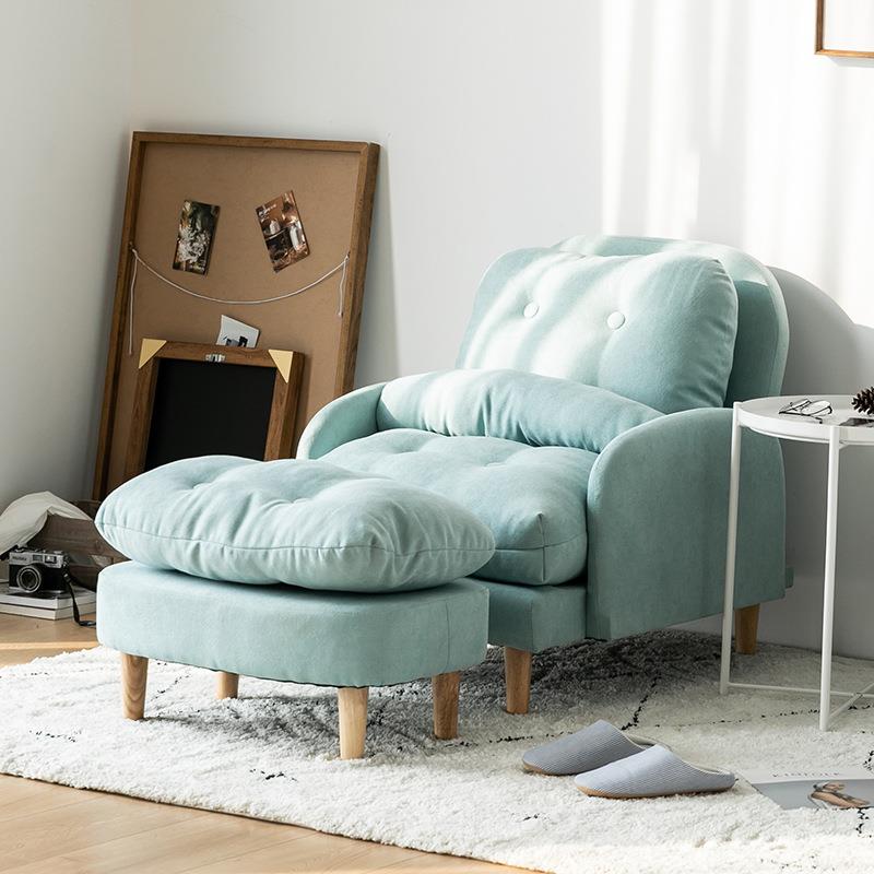 懒人沙发榻榻米沙发床 卧室阳台单人沙发床小户型布艺可折叠沙发