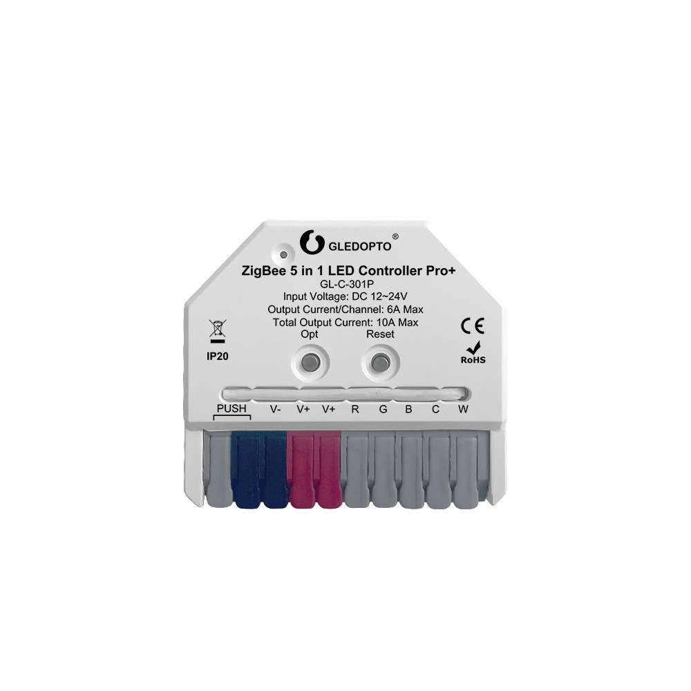 格乐德MINI PRO+RGBWCCT RGB单调光LED控制器ZIGBEE3.0+2.4G+PUSH