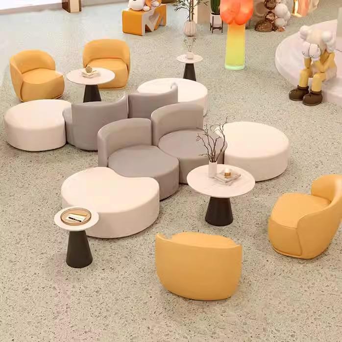 接待区等候区异形组合沙发办公室洽谈区会客区商务酒店座谈区沙发