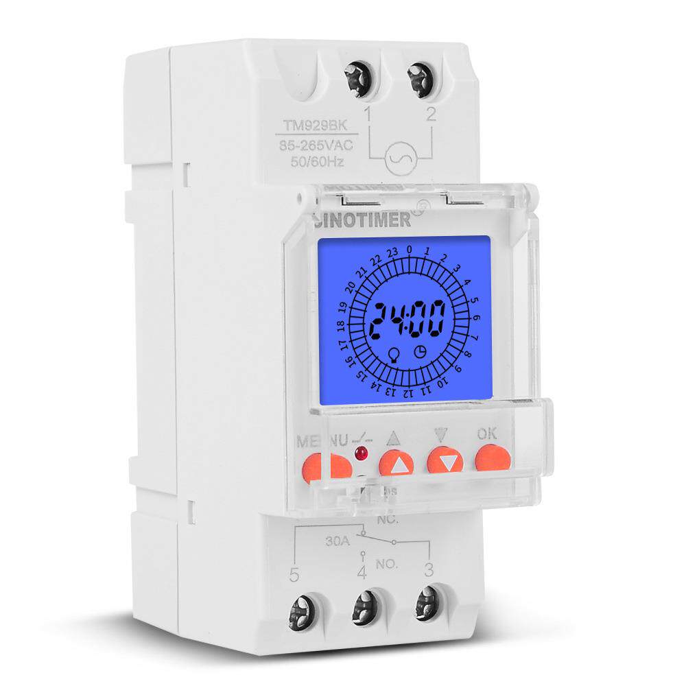 TM929BK 大容量电池24小时智能模拟定时器开关背光85-265V 30A
