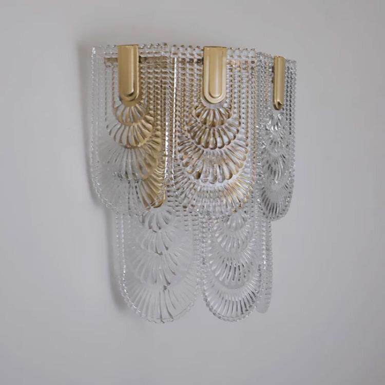 后现代美式轻奢法式简约别墅客厅卧室床头设计师全铜壁灯