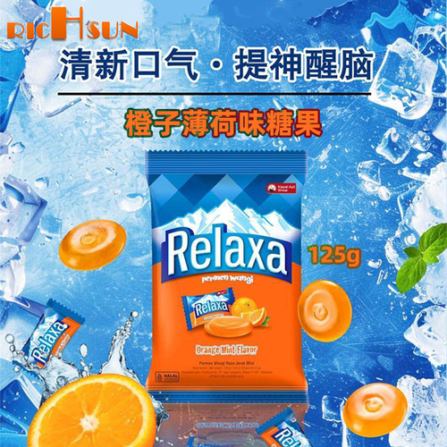 印尼Relaxa进口薄荷糖125g装