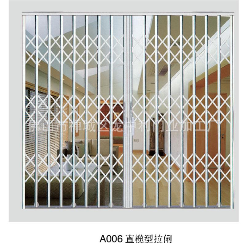 阳台不锈钢拉闸门 防盗窗 庭院伸缩门 304不锈钢推拉门窗榄子配件