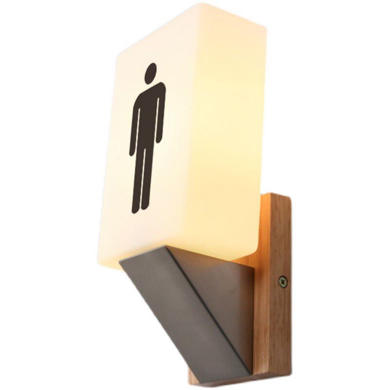 卫生间发光门牌洗手间标识牌带灯男女厕所标志牌接电WC指示牌夜光