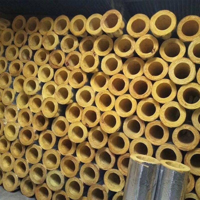供应铝箔离心玻璃棉管 保温隔热吸音降噪电站烟道玻璃棉管壳
