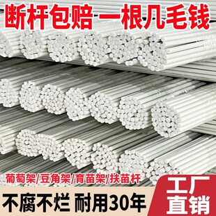 新型拱棚支架实心扶苗玻璃u纤维杆避雨菜棚苦瓜植物攀爬架豆角搭