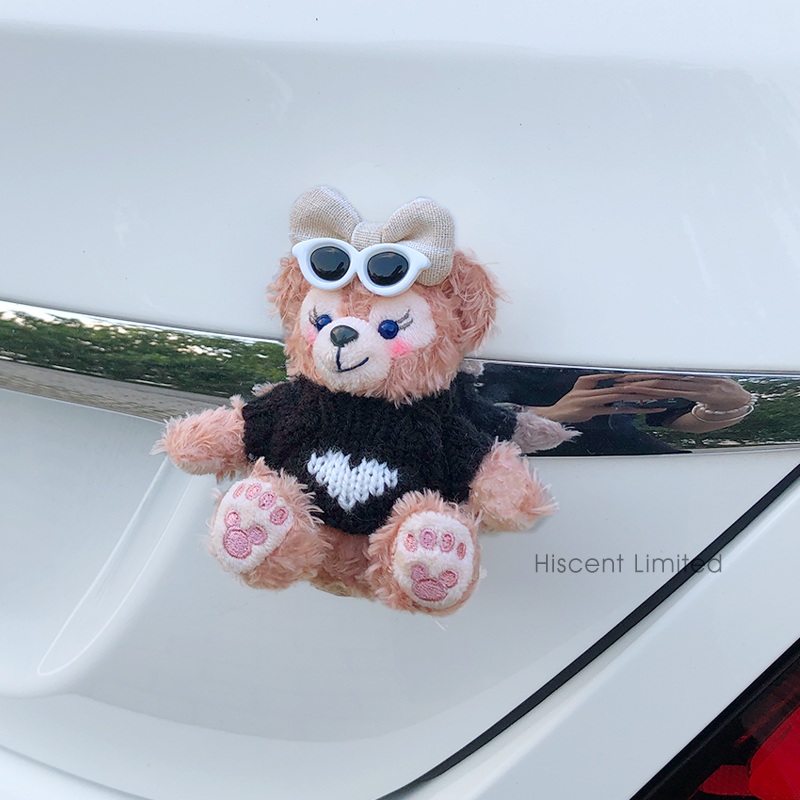 汽车尾部挂件可爱雪莉玫公仔车载后备箱玩偶摩托电动车摆件装饰品