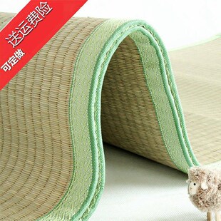 新款老式凉席芦苇席子1米8老款草席子传统蔺草席1.5折叠加厚草编