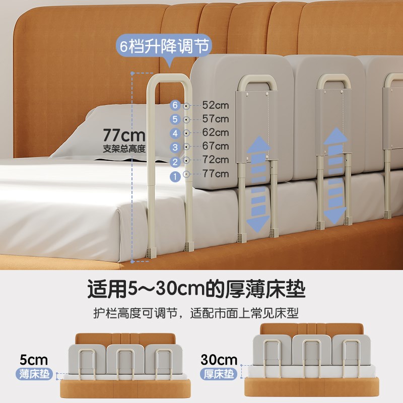 床围栏婴儿防摔儿童宝宝防掉床边挡板床栏软包一面护栏缝隙填补条