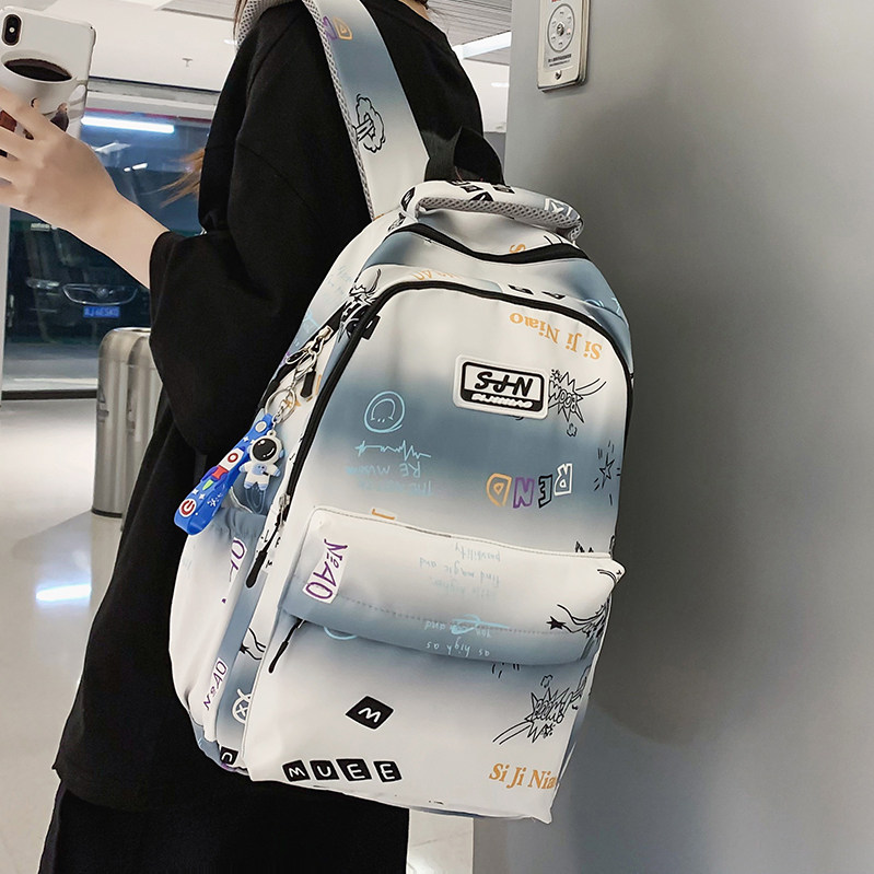 书包女生大学生新款潮流撞色大容量中学生高中双肩包男背包电脑包,箱包皮具/热销女包/男包,双肩背包,淘宝优惠券,粉丝福利购,淘宝优惠卷