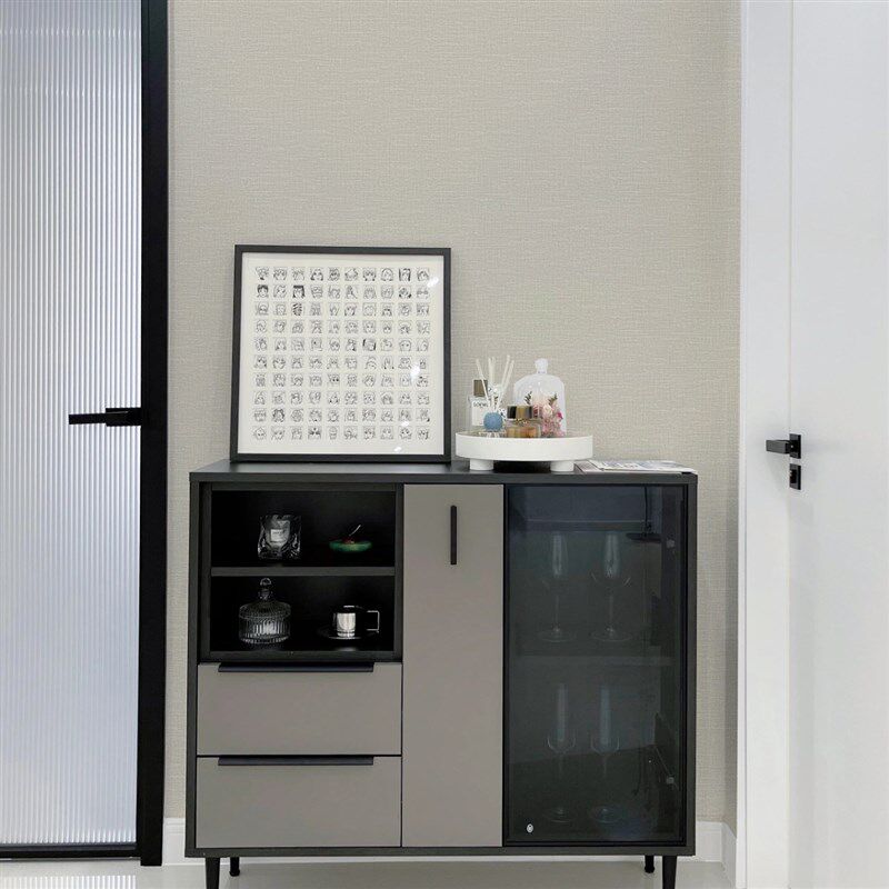 现代简约纯色奶油色 米色 咖色 素色亚麻质感无纺布满铺客厅壁纸,家装主材,无纺布墙纸,淘宝优惠券,粉丝福利购,淘宝优惠卷