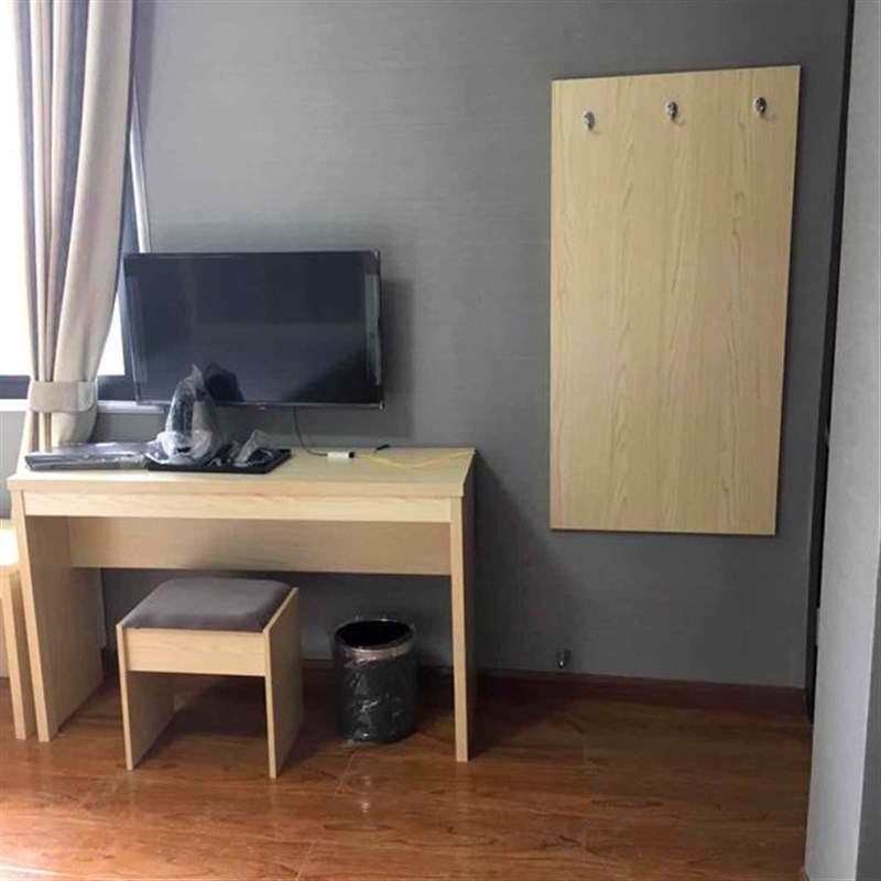 新中式家具双h人板床 标准间客房床 卧室家具实木床酒店家具