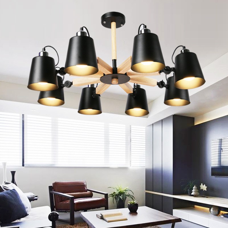 现代简约客厅吸顶灯北欧创意餐厅书房K木艺吸顶灯卧室装饰灯具