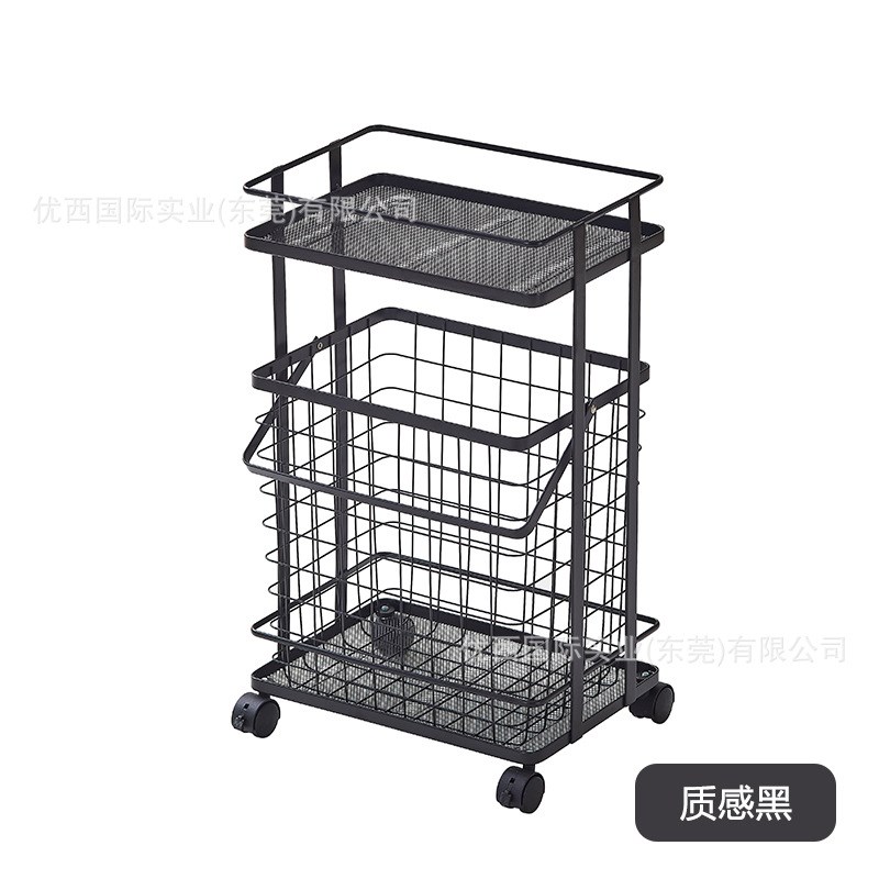yusee小推车置物浴室衣v篮卫生间厨房日式收纳落地家用多用储物架
