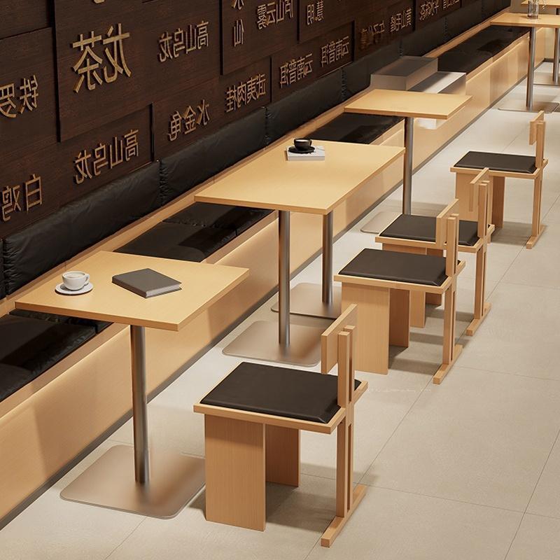 网红轻食简餐店卡座沙发桌椅组合奶油风奶茶烘焙店咖啡厅海洋板桌