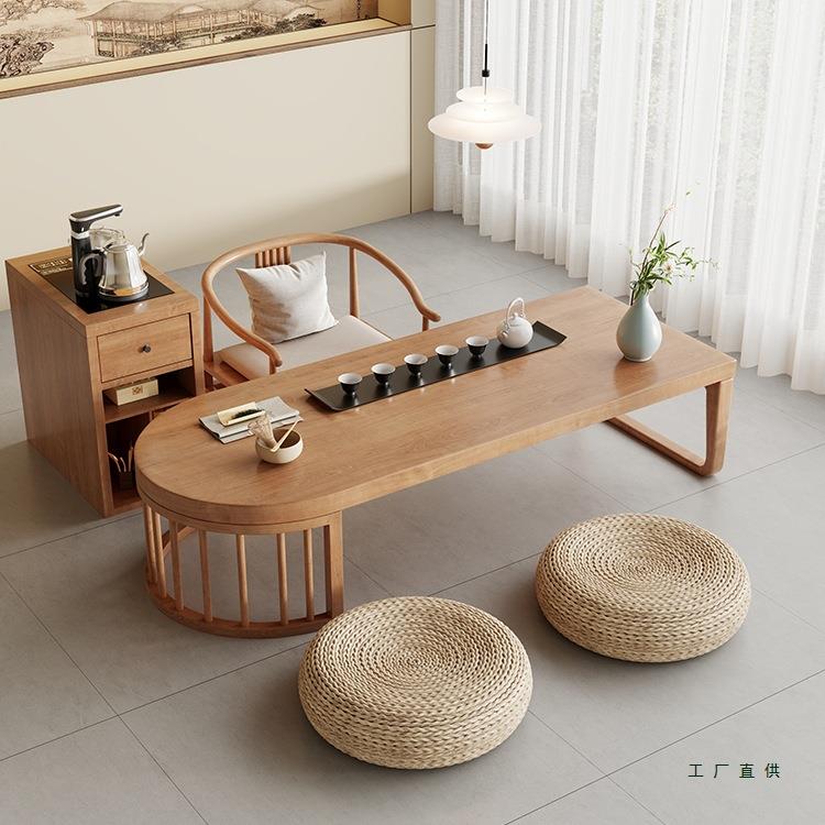 榻榻米茶桌小户型民宿家用飘窗阳台小茶几新中式矮桌实木茶室茶台