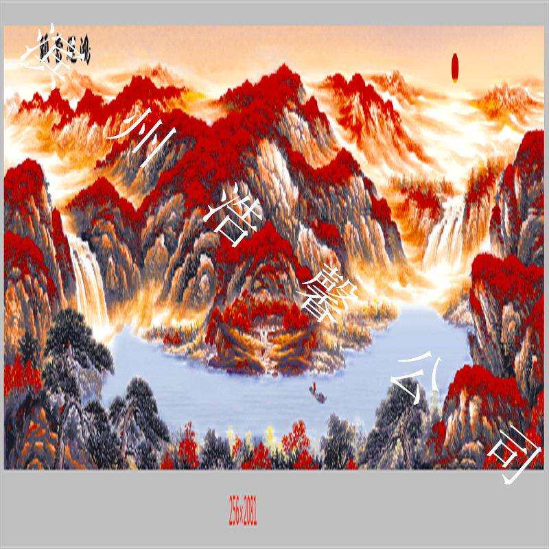 陶瓷瓷砖壁画 温烧制瓷砖壁画 山水人物陶瓷壁画 外墙砖壁画
