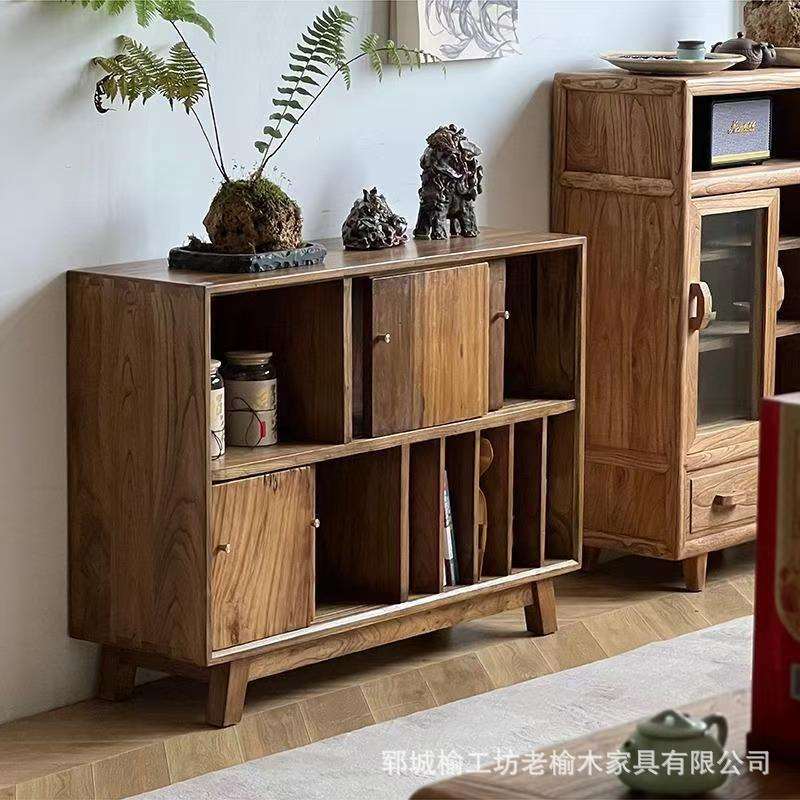 老榆木餐边柜榆木茶水柜中式民宿装饰储物柜子客厅靠墙查边斗柜