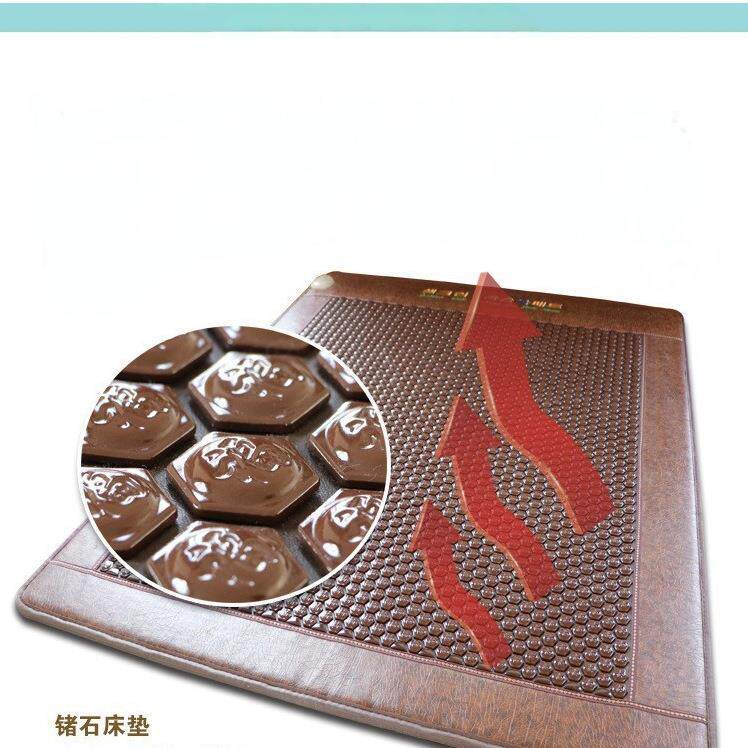 托玛琳家用双人加热床垫锗石双温双控热敷垫福字款锗石床垫