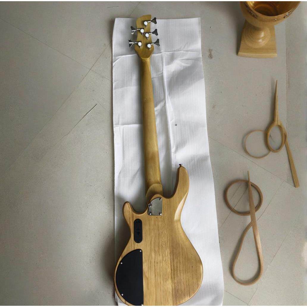 厂家出口电贝司乐器5弦电贝斯主动拾音器初学者入门贝斯Bass