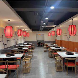 新中式餐饮吊灯火锅店灯具餐桌专用特色带射灯庭院走廊防水