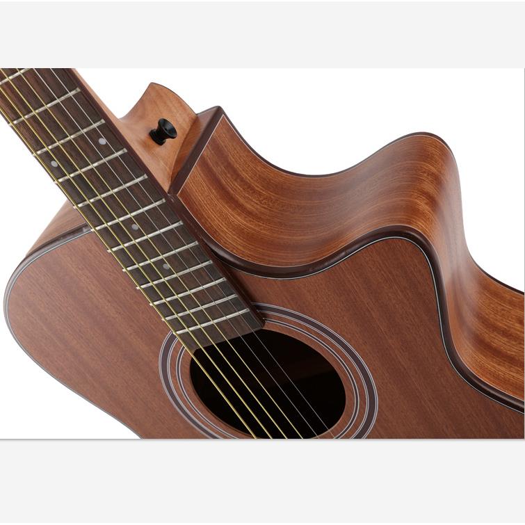 工厂40寸哑光全沙比利合板吉他guitar民谣吉它加工订制OEM
