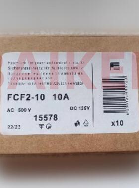 Fuji保险丝 FCF2-10 10A AC500V DC125V 15578 14x51 熔断器 500V