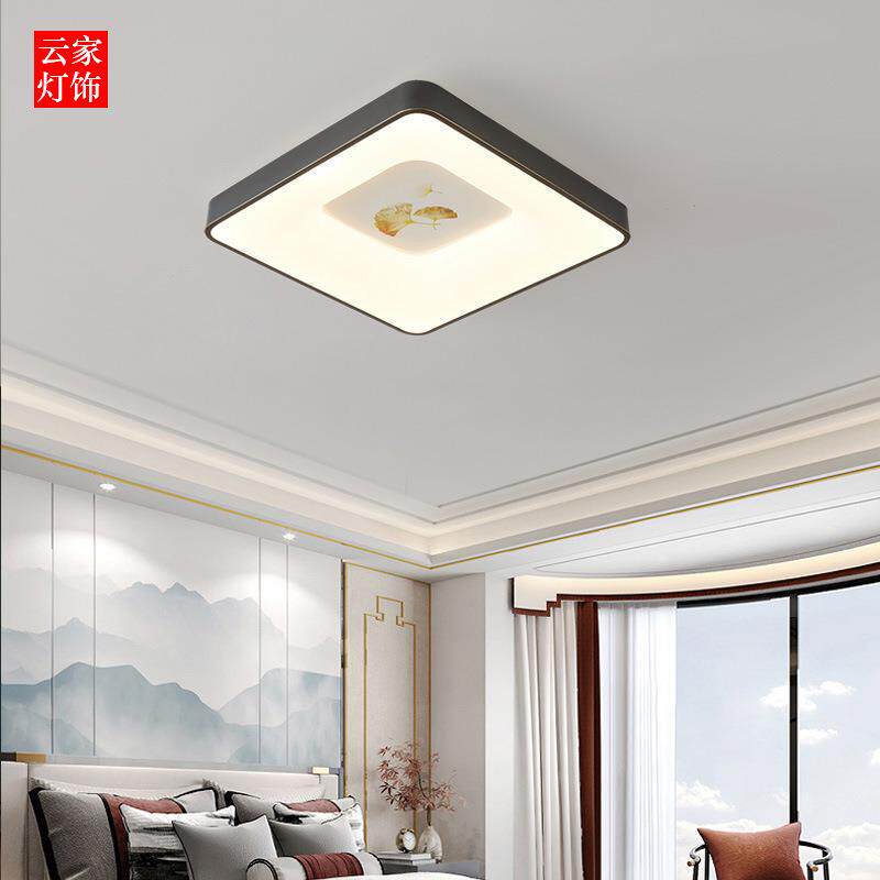 新中式全铜吸顶灯现代简约大气客厅主灯轻奢led房间卧室灯灯具