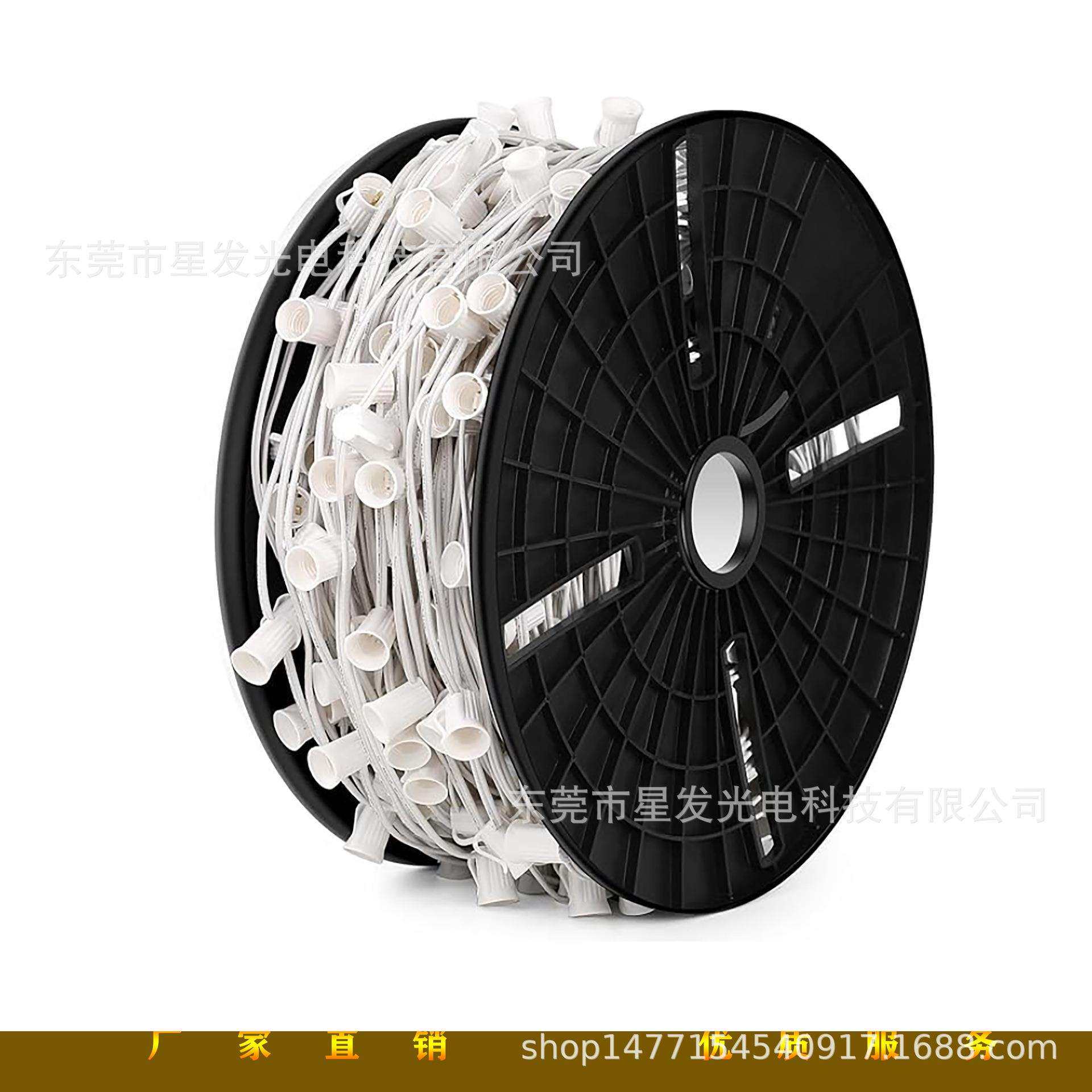 18AWG SPT-1W绿 白 黑线, C7 1000L 1000FT C7 E12灯串 带卷轴