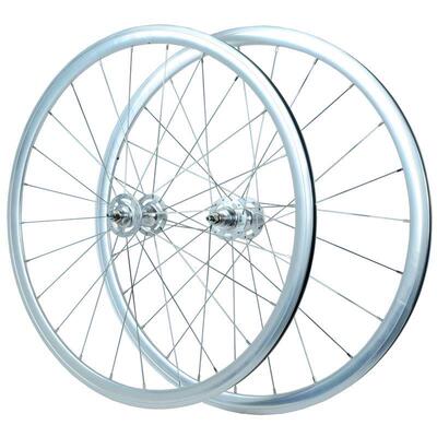 自行车轮组 700C死飞轮组 前后培林花鼓活飞 倒骑单速固定齿Fixie