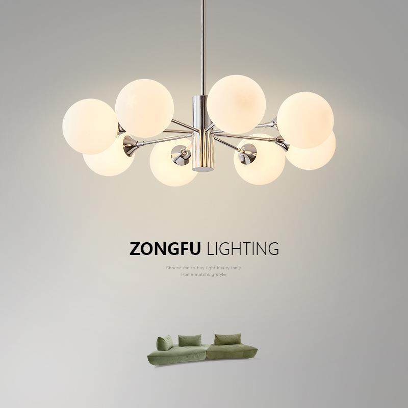 客厅灯中古魔豆吊灯北欧复古大厅主灯创意卧室书房餐厅灯具