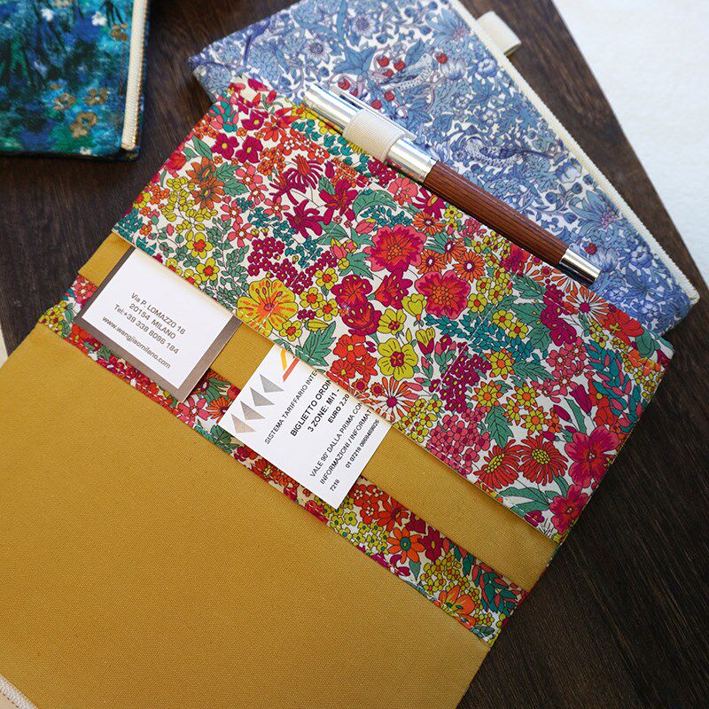 TN拉链收纳袋 liberty塔纳棉旅行手帐本配件TN标准款手帐票据收纳