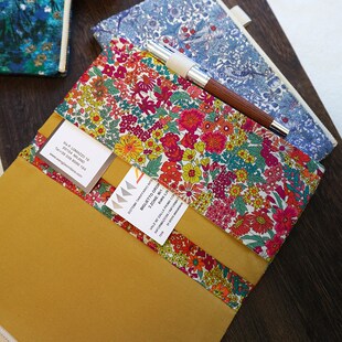 TN拉链收纳袋 liberty塔纳棉旅行手帐本配件TN标准款手帐票据收纳