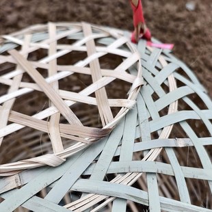 竹编鸡笼子家用室外竹编关鸡鸭纯手工竹青编织入伙嫁娶喜事周转用