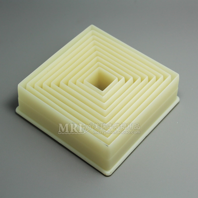 9件套装尼龙正方形光极牙级饼干模蔬菜切模 蛋糕模具烘焙翻糖工具